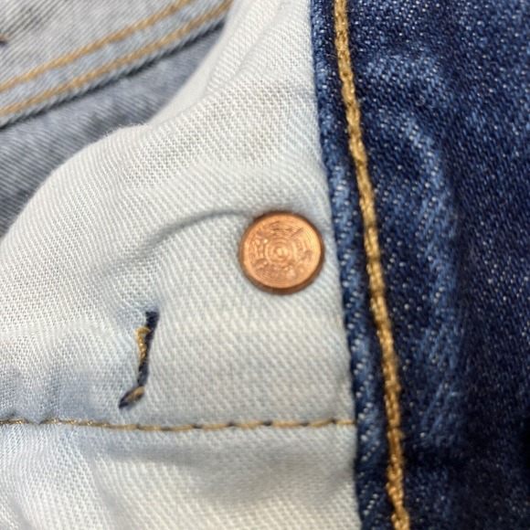 Levis 501 0115 Jeans Dark Rigid Denim Men’s 38x32 Y2K Button Fly - Picture 7 of 13